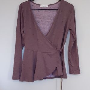 Mod cloth wrap style top